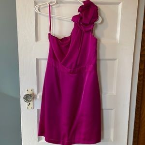 The Limited Fuchsia Pink Satin One Shoulder Party Dress Size 6